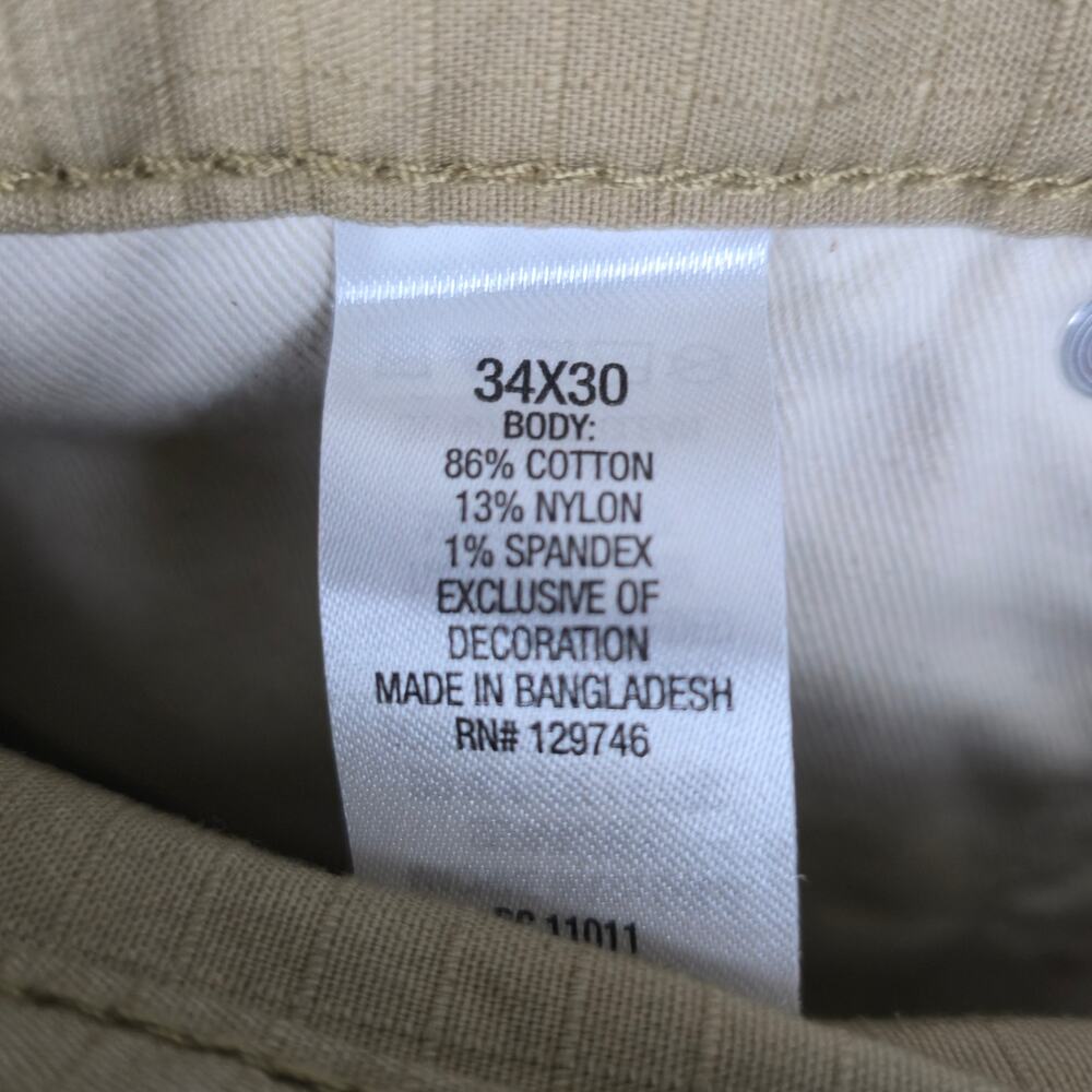 Ridgecut Toughwear 34x30 Beige Ripstop Work Pants Reinforced Double Knee - Picture 9 of 14